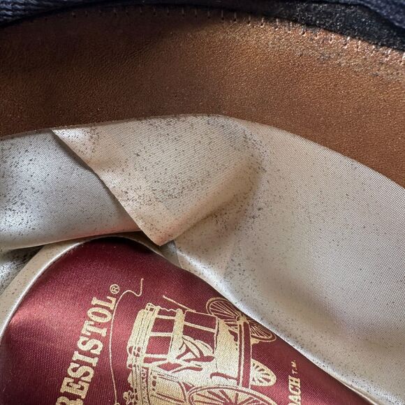 Resistol Stagecoach Cowboy Hat Men’s 7 Brown Wide Brim Western Suede Leather - Picture 14 of 14